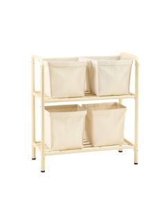 Rowan Dale Laundry Sorting Station With Plain Removable Bags - Ivory