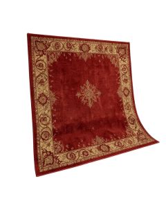 Myron Power Loom Flame Red Rug
