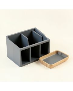 Dune Bend Empty Coffee-Station Organizer - Gray (synthetic illustration; no displayed measurements)