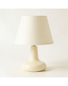 Heath Bluff Table Lamp With A Plain Fabric Shade - Cream (synthetic illustration; no displayed measurements)