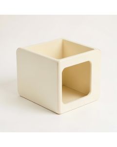 Dawn Crest Empty Furniture-Style Litter Enclosure - Cream (synthetic illustration; no displayed measurements)