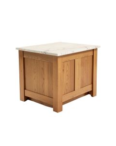 Hill Country Kitchen Island With Marble Top
