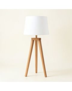 Dune Dell Floor Lamp With A Plain Fabric Shade - White (synthetic illustration; no displayed measurements)