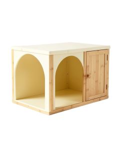 Cedar Bend Empty Furniture-Style Litter Enclosure - Cream (synthetic illustration; no displayed measurements)