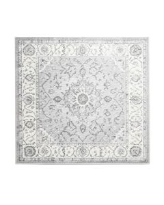 Sandridge Bohemian Gray/White Area Rug