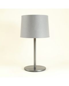 Fern Crossing Table Lamp With A Plain Fabric Shade - Gray (synthetic illustration; no displayed measurements)