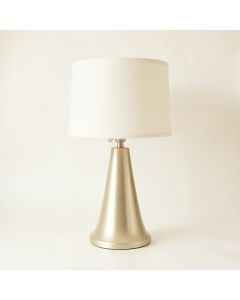 Hazel Branch Table Lamp With A Plain Fabric Shade - Ivory (synthetic illustration; no displayed measurements)