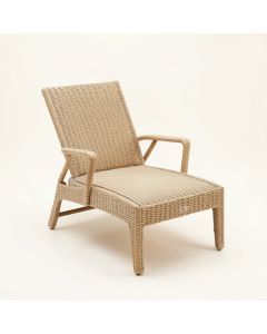 Cedar Dell Outdoor Lounge Chair - Beige (synthetic illustration; no displayed measurements)