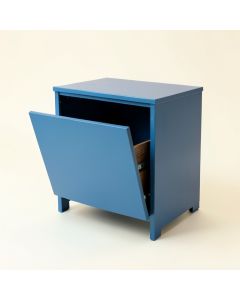 Oak Crossing Freestanding Pull-Out Hamper Cabinet - Blue (synthetic illustration; no displayed measurements)