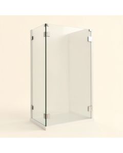 Kinkade Xl 30.25 '' W X 80 '' H Hinged Frameless Shower Door (synthetic illustration; no displayed measurements)