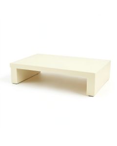 Cove Bridge Desktop Monitor Riser - Cream (synthetic illustration; no displayed measurements)