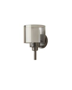 Alder Crossing Wall Sconce Mounted On A Plain Wall - Gray