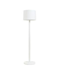 Meadow Dale Floor Lamp With A Plain Fabric Shade - White