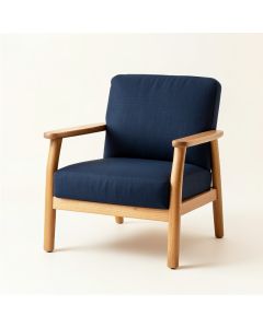Wren Canyon Upholstered Armchair - Navy (synthetic illustration; no displayed measurements)