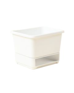 Elm Bridge Empty Raised Planter - White