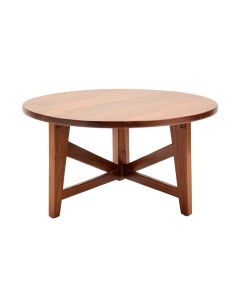 Beliveau Solid Wood Drum Coffee Table (synthetic illustration; no displayed measurements)