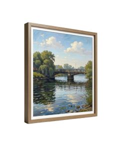 `` The Bridge At Argenteuil 1874 '' By Claude Monet Framed Painting Print On Wrapped Canvas
