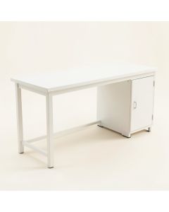 Olive Brook Empty Workshop Workbench - White (synthetic illustration; no displayed measurements)