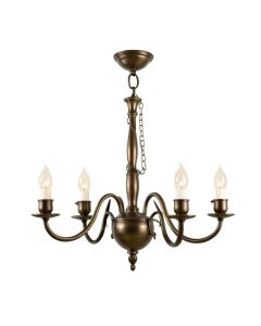 Elijah 5 - Light Shaded Classic / Traditional Chandelier