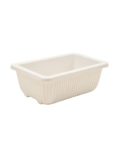 Lake Bluff Empty Railing Planter With Integral Brackets - White