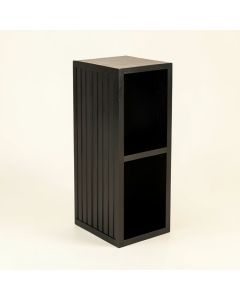 Flint Branch Narrow Cubby Tower - Black (synthetic illustration; no displayed measurements)