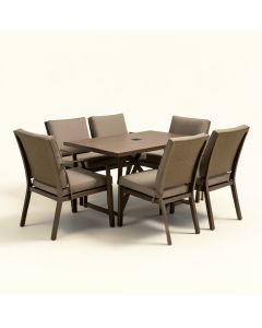 Meeks 7 Piece Dining Set With Cushions (synthetic illustration; no displayed measurements)