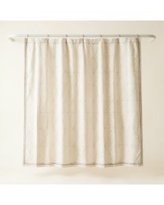 Elm Crossing Shower Curtain Hanging Flat From A Plain Rod - Ivory (synthetic illustration; no displayed measurements)