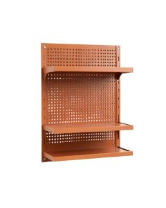 Holly Bluff Empty Wall-Mounted Tool Organizer Panel - Terracotta (synthetic illustration; no displayed measurements)