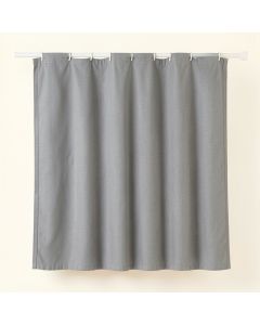Slate Bridge Shower Curtain Hanging Flat From A Plain Rod - Gray (synthetic illustration; no displayed measurements)