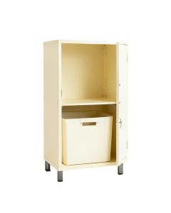 Olive Bridge Freestanding Pull-Out Hamper Cabinet - Cream (synthetic illustration; no displayed measurements)