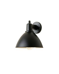 Linden Bend Wall Sconce Mounted On A Plain Wall - Black (synthetic illustration; no displayed measurements)