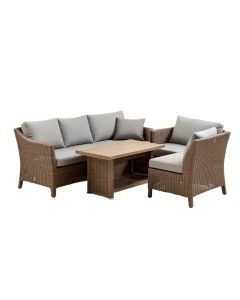 Enoch Modern Outdoor 3 Piece Seating Group