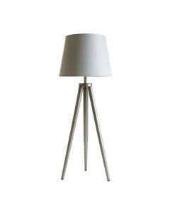 Reed Branch Floor Lamp With A Plain Fabric Shade - Gray (synthetic illustration; no displayed measurements)
