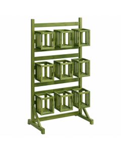 Wren Bluff Empty Vertical Garden Frame - Green