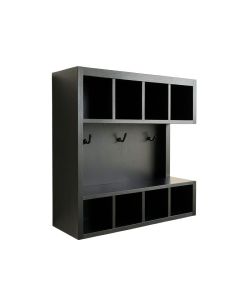 Cliff Branch Wall-Mounted Entryway Organizer Shelf - Black