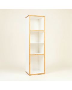 Vale Crest Narrow Cubby Tower - White (synthetic illustration; no displayed measurements)