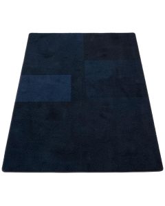 Reed Branch Rectangular Area Rug - Navy (synthetic illustration; no displayed measurements)