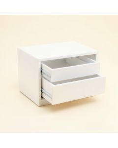 Slate Bridge Small-Parts Storage Drawer Cabinet - White (synthetic illustration; no displayed measurements)