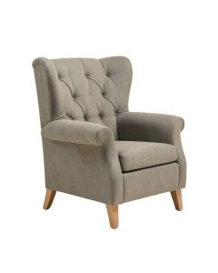 30.25 '' Wide Tufted Polyester Wingback Chair (synthetic illustration; no displayed measurements)