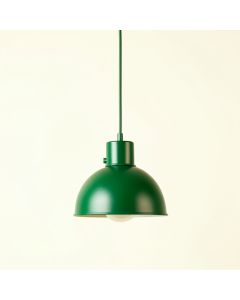 Summit Arc Pendant Light Suspended From One Plain Cable - Green (synthetic illustration; no displayed measurements)