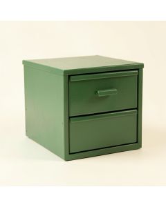 Juniper Bend Small-Parts Storage Drawer Cabinet - Green (synthetic illustration; no displayed measurements)