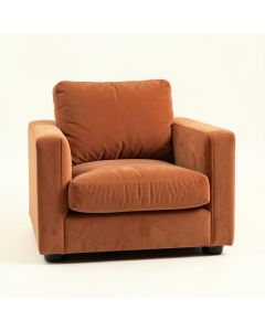 Shore Edge Upholstered Armchair - Terracotta (synthetic illustration; no displayed measurements)
