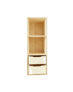 Oak Edge Narrow Cubby Tower - Cream