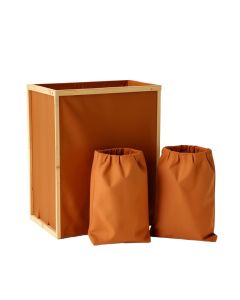 Aspen Brook Laundry Sorting Station With Plain Removable Bags - Terracotta (synthetic illustration; no displayed measurements)