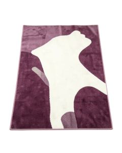 Bailes Abtract Plum/White Area Rug