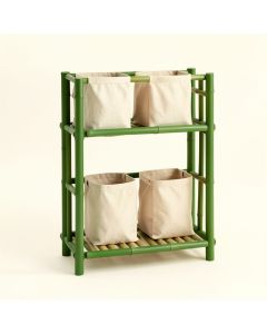 Laurel Dale Laundry Sorting Station With Plain Removable Bags - Green (synthetic illustration; no displayed measurements)