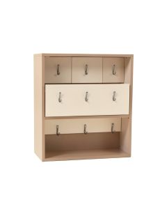 Jewelry Organizer With 30 Hooks And Cosmetics Shelf
