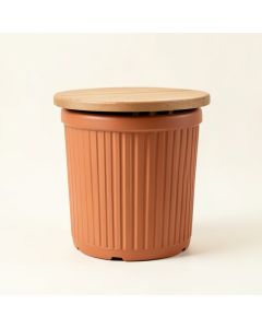Laurel Bridge Closed Garden Compost Bin - Terracotta (synthetic illustration; no displayed measurements)
