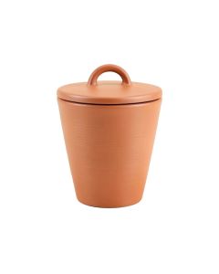 Reed Arc Storage Canister With Lid - Terracotta
