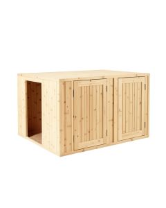 Lake Edge Empty Furniture-Style Litter Enclosure - Beige (synthetic illustration; no displayed measurements)